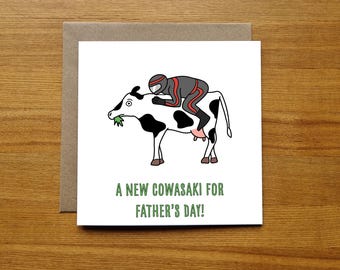 Motorbike Father's Day Card - Funny Motorcycle Card For Dad