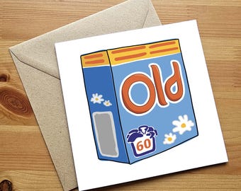 Funny 60th Birthday Card - Old