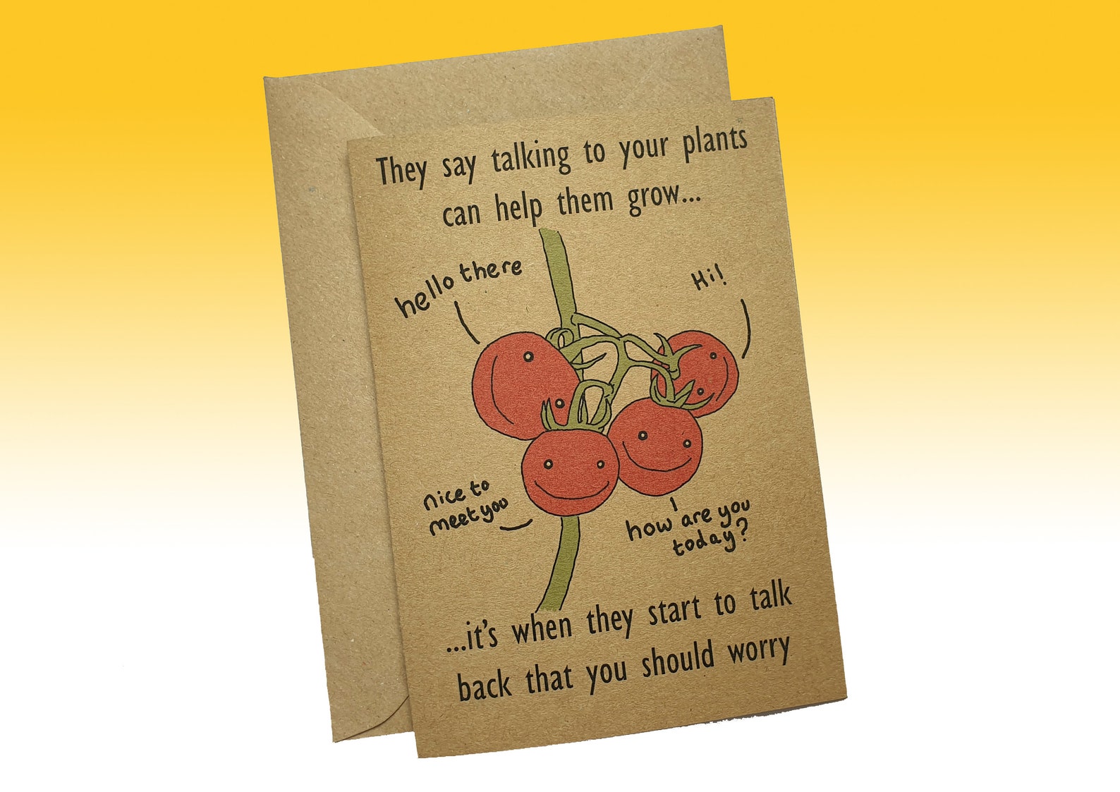 Talking To Your Plants Greetings Card Gardening Joke All Etsy