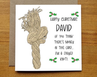 Funny Personalised Christmas Card - Perfect For Sister Brother Daughter Son Mum Dad Aunt Uncle Cousin
