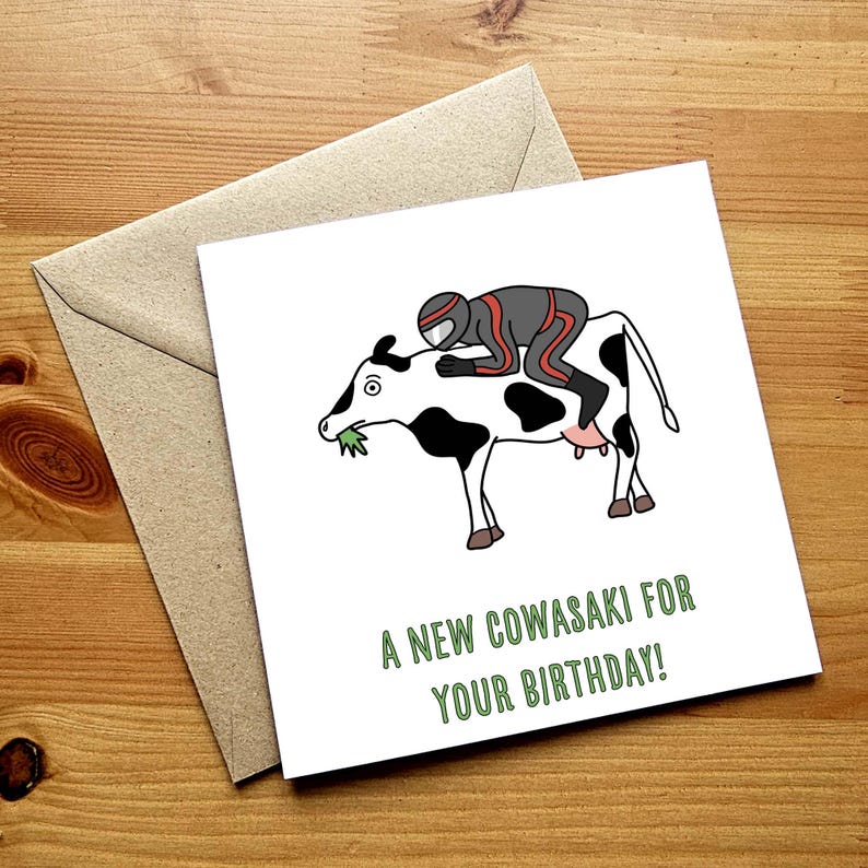 Funny Motorbike Birthday Card - Motorcycle image 2