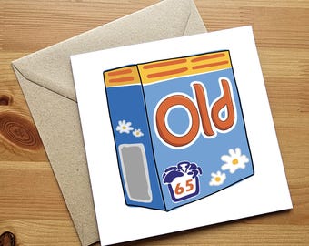 Funny 65th Birthday Card - Old