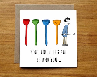 50th Birthday Card - Funny Golf Joke 50th Birthday Card - Humorous Fiftieth Card