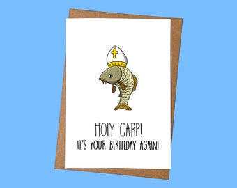 Carp Fishing Birthday Card - Etsy UK