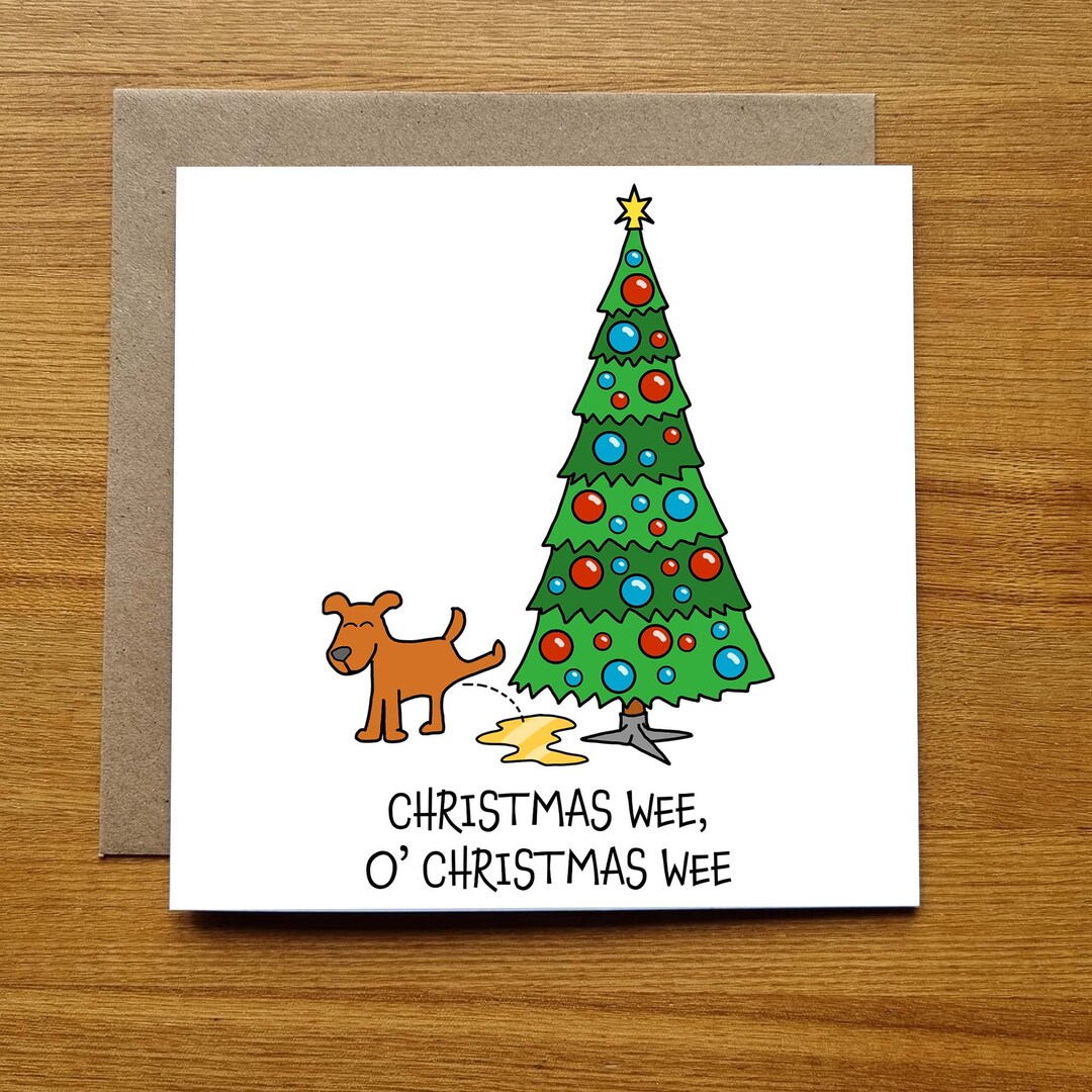 Funny Dog Christmas Card - Humorous Puppy Christmas Card - Etsy UK