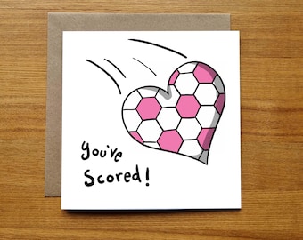 Football Valentines Card - Funny and Cute Card - You've Scored!
