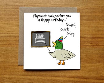 Physics Birthday Card - Funny Science Birthday Card