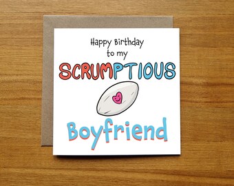 Rugby Birthday Card For Boyfriend