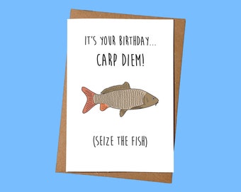 Funny Fishing Birthday Card - Etsy UK