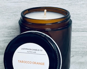 Tarocco Orange Soy Blend Amber jar candle 4oz