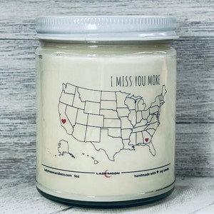 I Miss You More Missing You I Miss You Gift Long Distance Candle Gift for Love Best Friend Gift Soy Candles Handmade CUSTOM