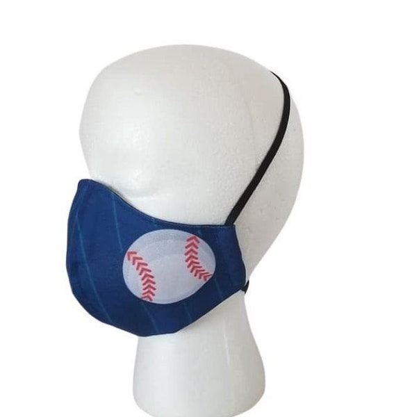 Baseball face mask Sports face mask Elastic strings face Etsy