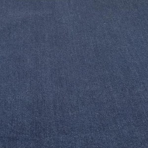 Tessuto denim blu scuro, tessuto denim blu, tessuto denim, tessuto denim blu massiccio, 1 YARD
