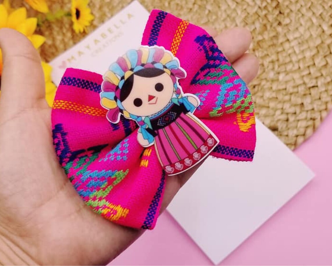 Mexican Hair Bows Set of two Cinco de Mayo Bows Mexican Etsy