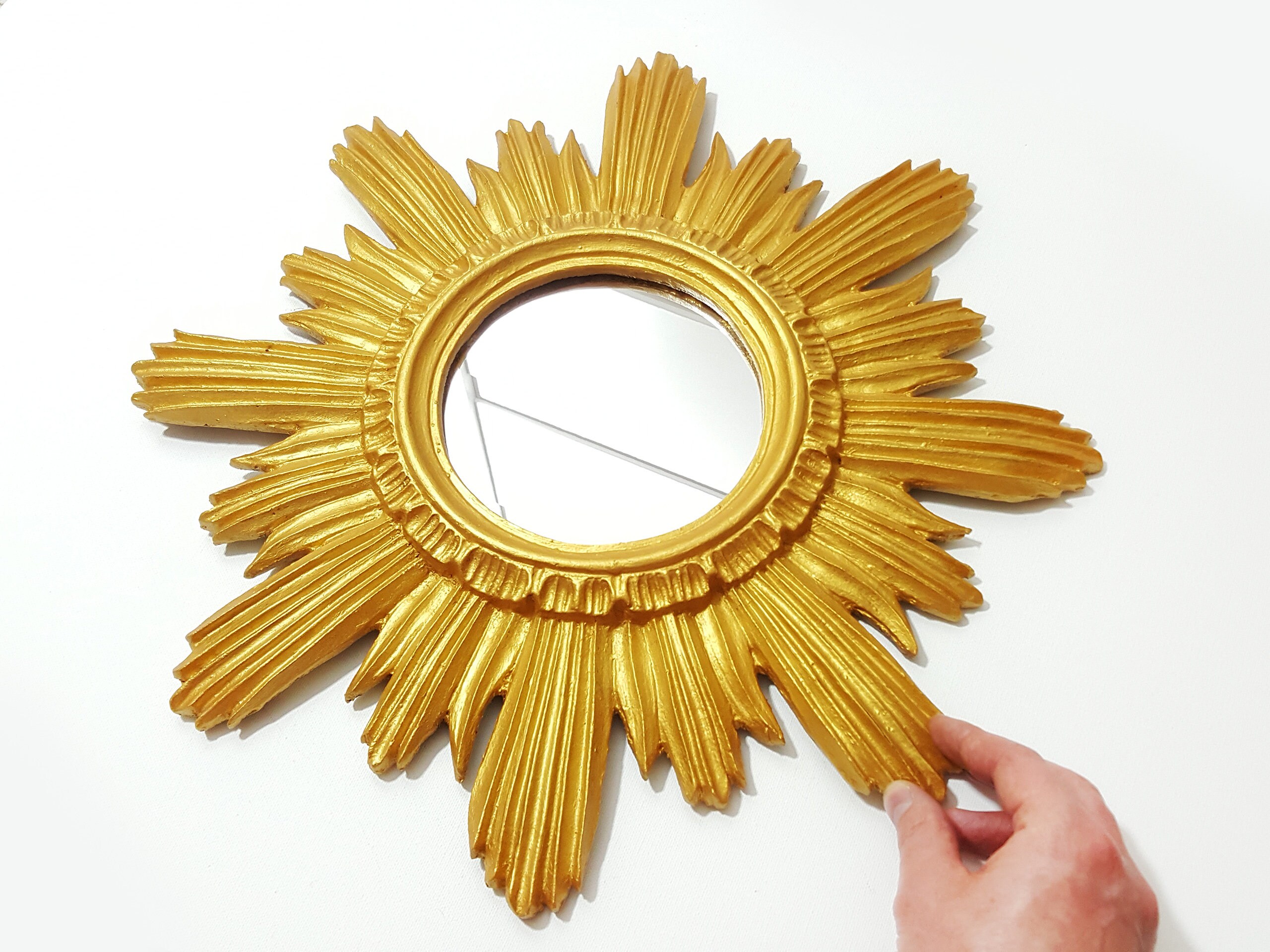 Rare Vintage Sunburst Mirror Mid Century Modern Sun Mirror Etsy