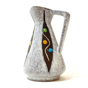 Small Vintage BAY Keramik 242 – 10 Ceramic Vase, Mid Century Modern West German Pottery WGP Vase Rare Picasso Decor 1960s Art Pottery Vase