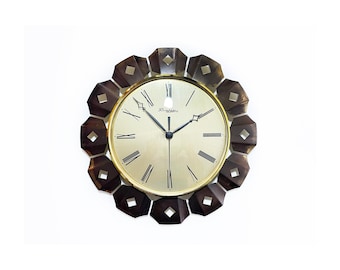 Vintage SEIKO 80s Modern Wall Clock Unique, Art Deco Wall Clock 11
