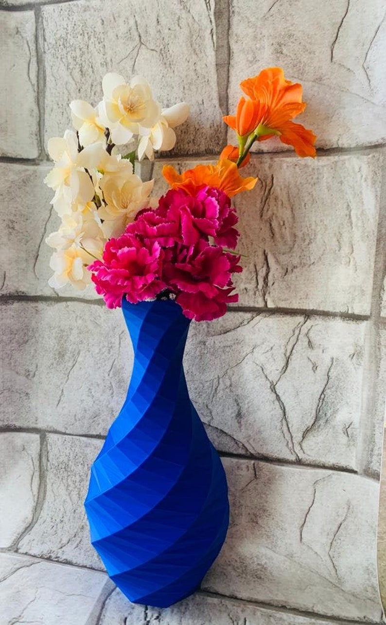 Elegant Vase / 3D Printed Vase / Low Poly Design Vase / Etsy Canada