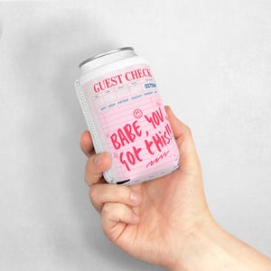 Fun Can Cooler Sleeve, Motivational Beverage Holder, Perfect for Parties, Picnics, Gifts, Includes &#39;Babe, You Got This!!&#39;