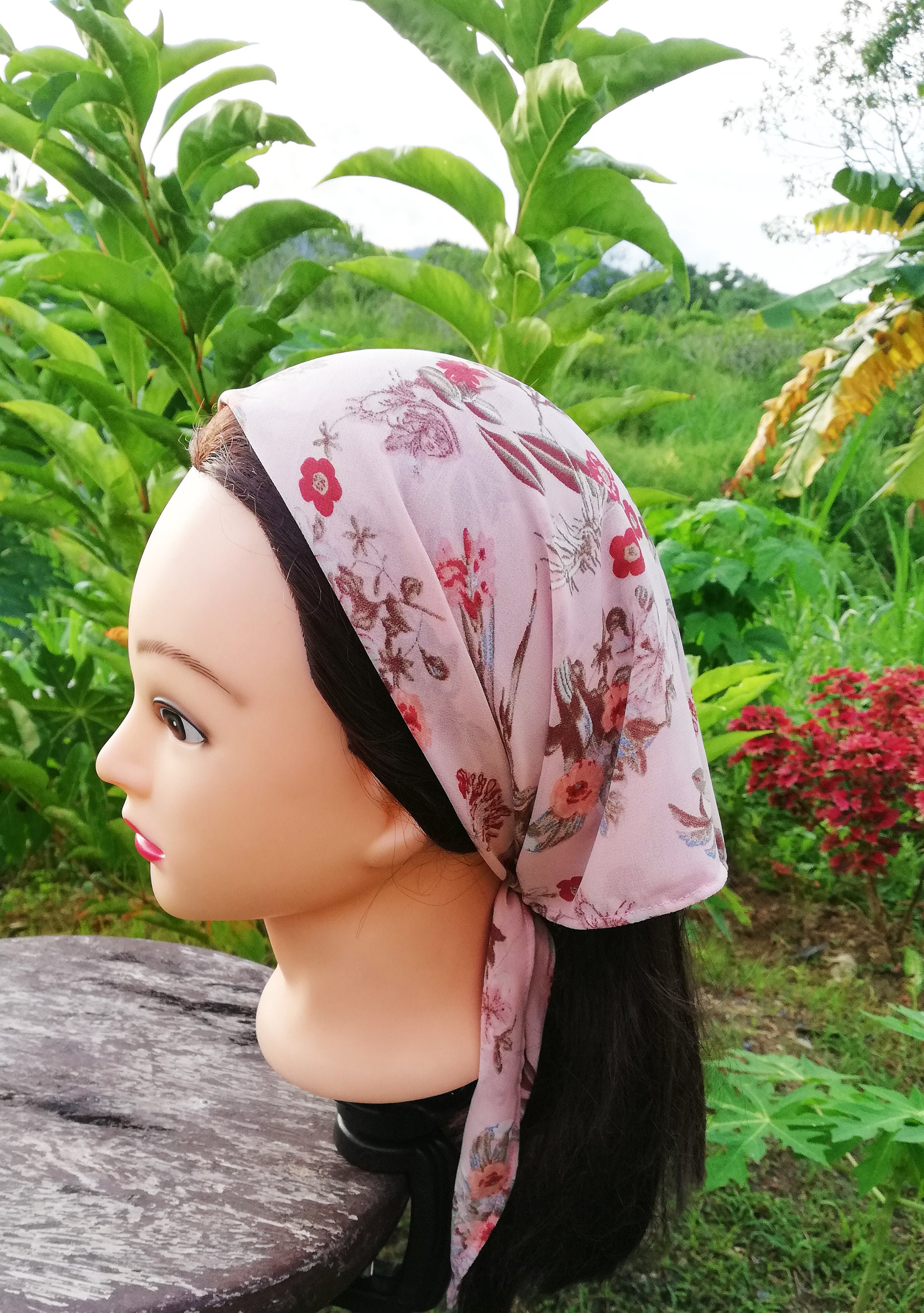 Triangle Head Scarfadult Triangle Hair Scarf Bandana Etsy