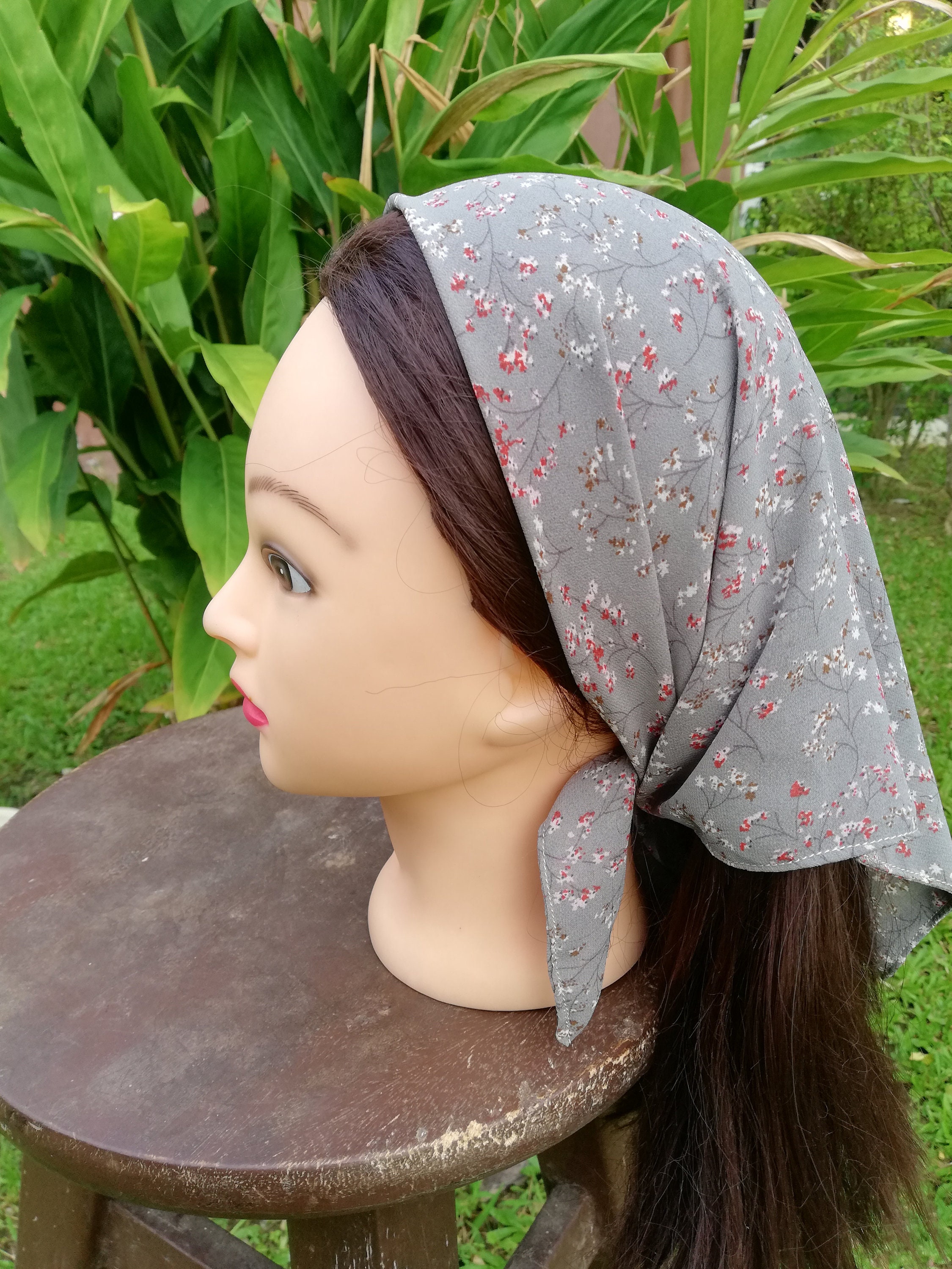 Triangle Head Scarfadult Triangle Hair Scarf Bandana Etsy