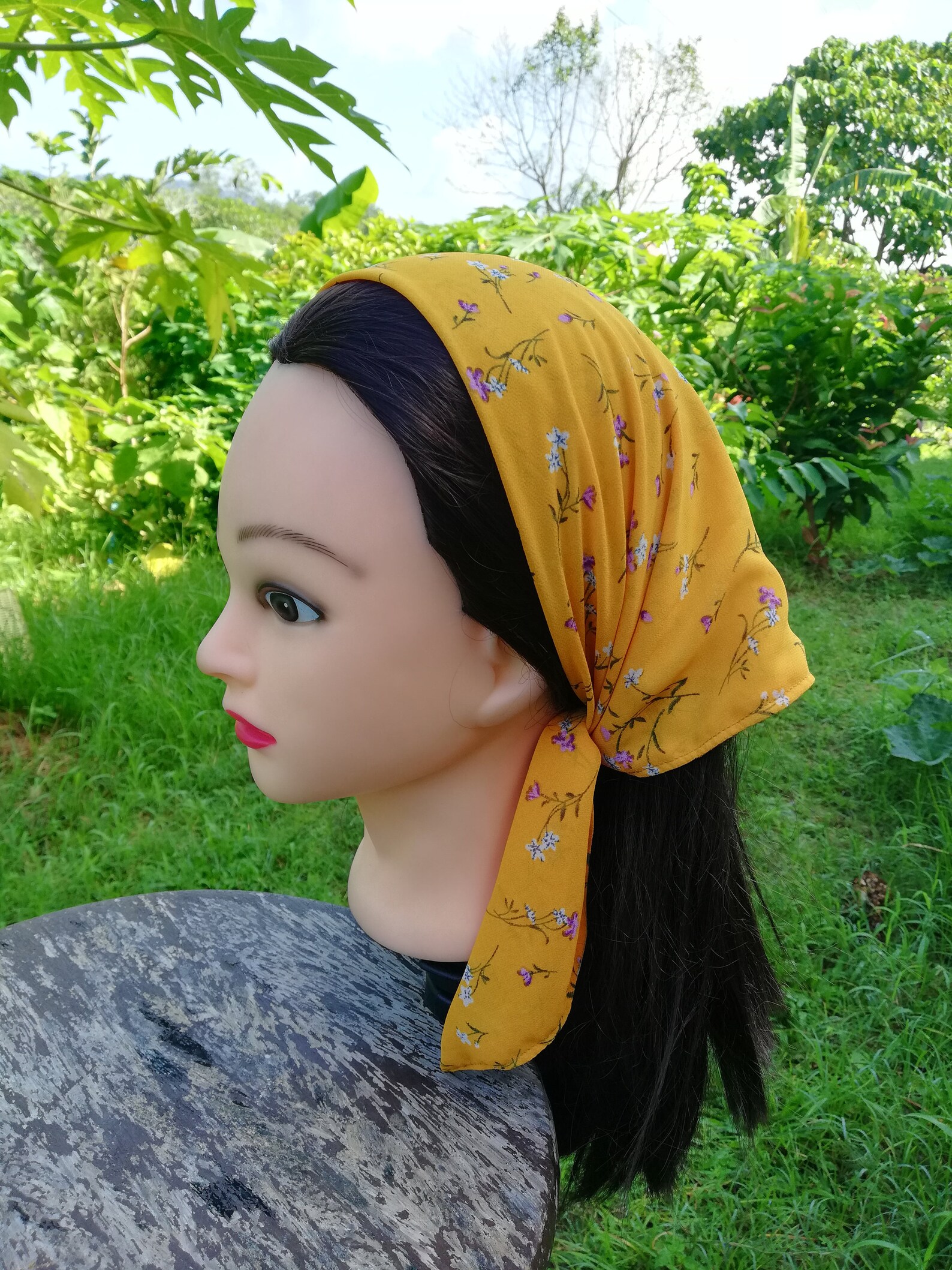 Triangle Head Scarfadult Triangle Hair Scarf Bandana Etsy