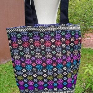 Reversible tote bag,Tote bag for women,Fabric Tote bags, Shoulder Tote bag, Shopping bags with inside pocket image 2