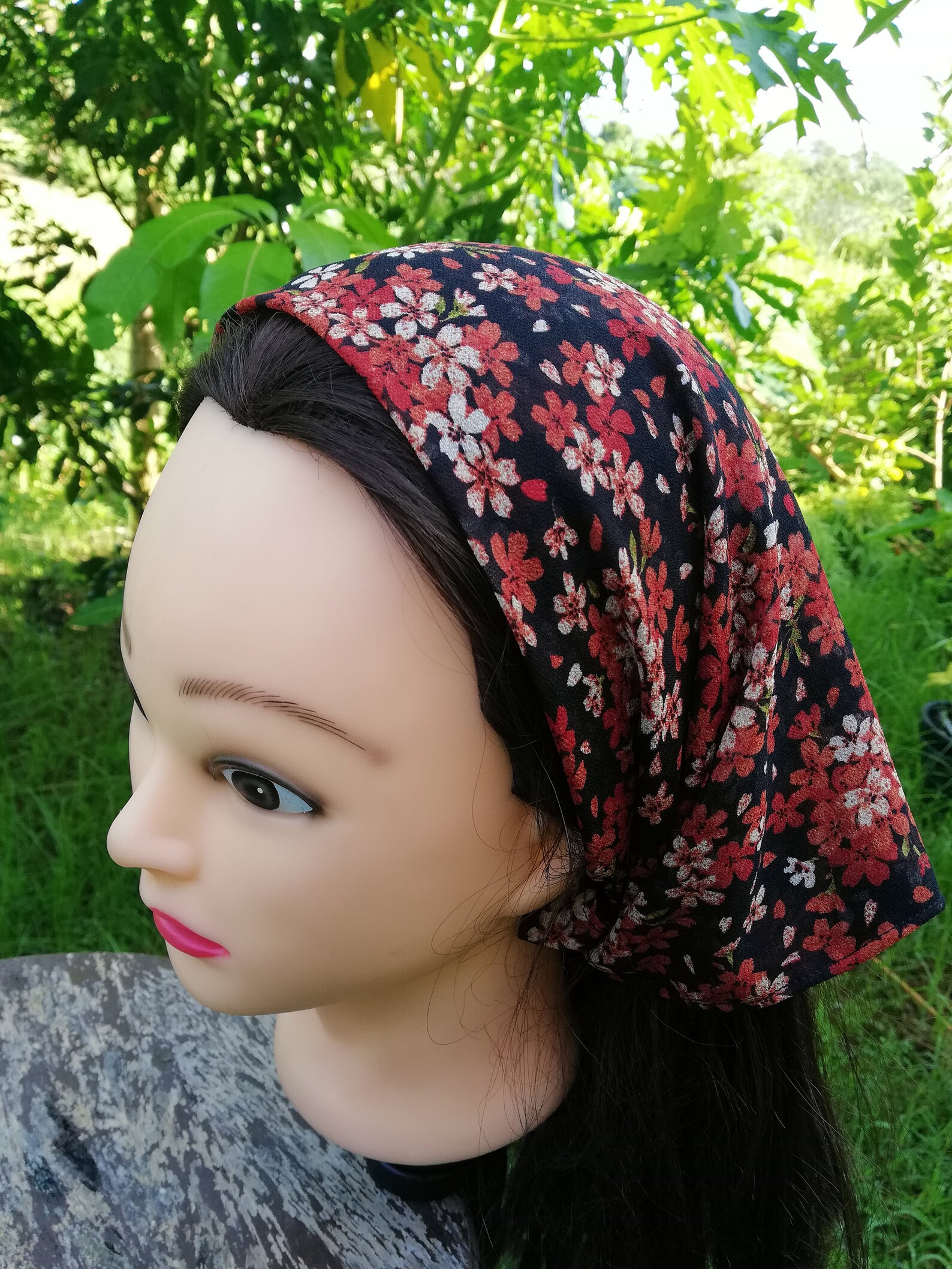 Triangle Head Scarfadult Triangle Hair Scarf Bandana Etsy