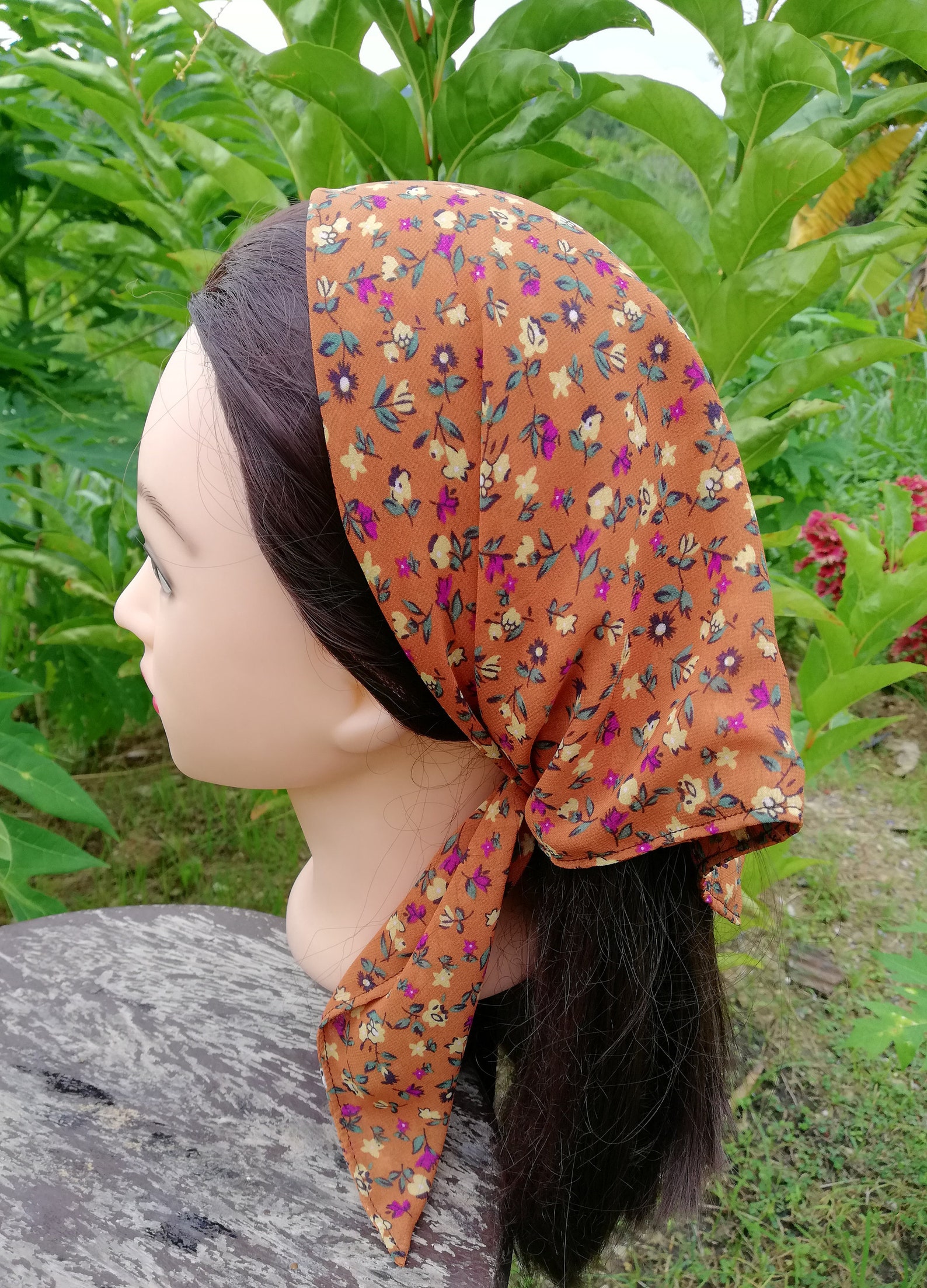 Triangle Head Scarfadult Triangle Hair Scarf Bandana Etsy