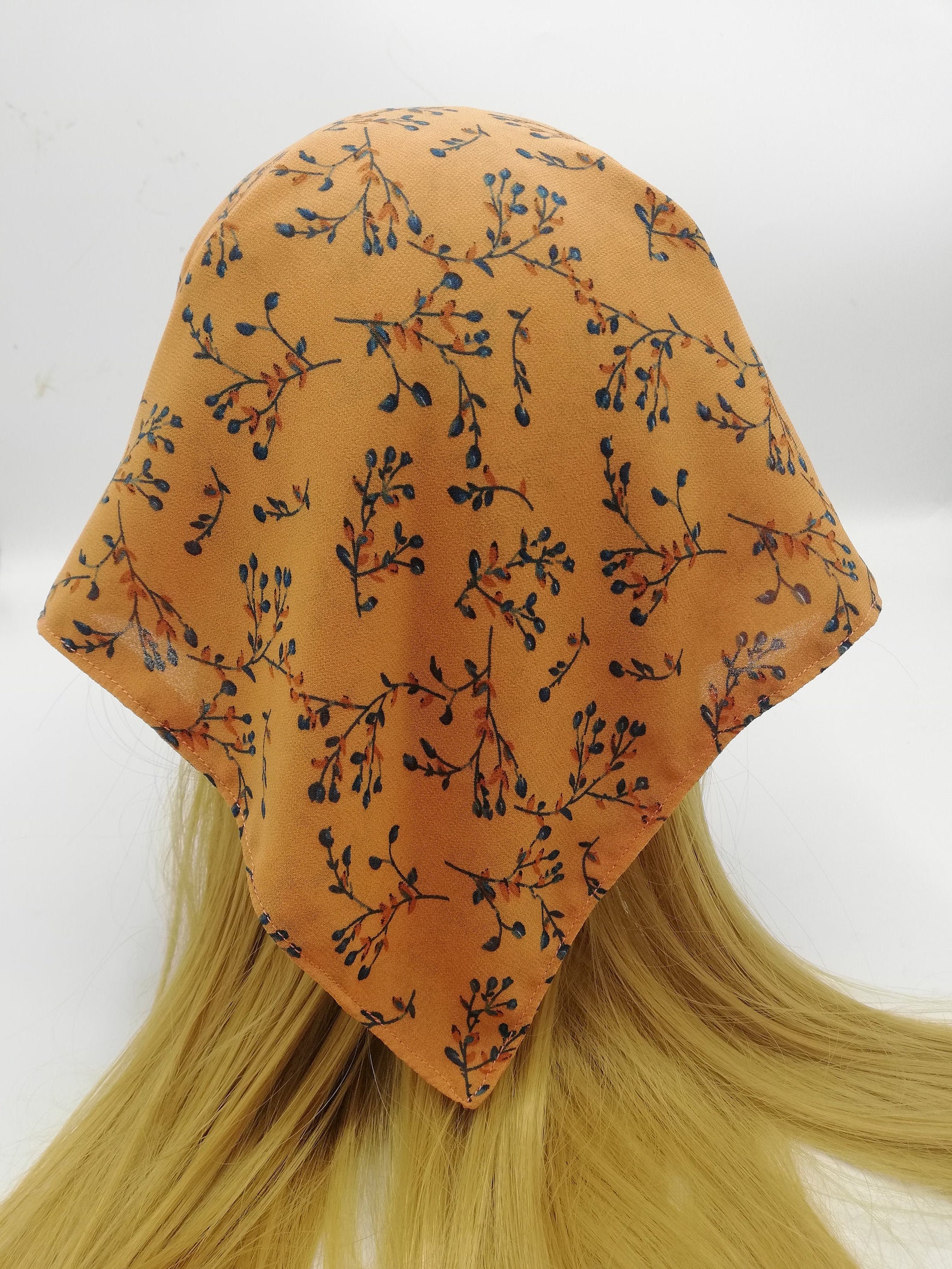 Triangle Head Scarfadult Triangle Hair Scarf Bandanaboho Etsy