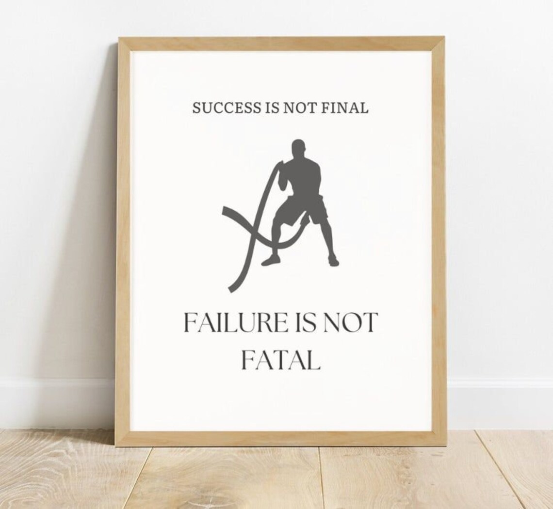 Fitness Motivation, Wall Art, Gym Decor, Inspirational Quotes, Gift for