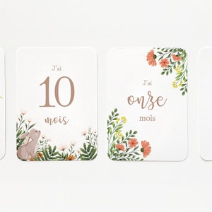 Baby milestone cards - first year and first times - forest animals image 6