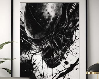 ゼノモーフプリント – エイリアン回廊アート (11x17) - Etsy 日本