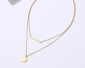 Double Layered Necklace | Dainty Necklace | Gift For Her | Layered Gold Necklace