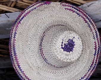 Traditional Moroccan Straw Hats, Palm Leaf Garden Hat, Wicker Basket, Summer Hat, Hand-Woven Moroccan Sun Hat, Straw Basket, Beach Hat Gift