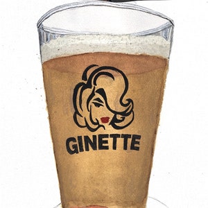Ginette Beer | Watercolor Painting | Belgian Beer | Belgium