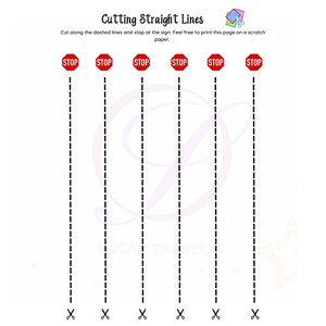 Scissor Skill Worksheets for Kids Practical Life Montessori Cutting Strips Preschool Fine Motor ...