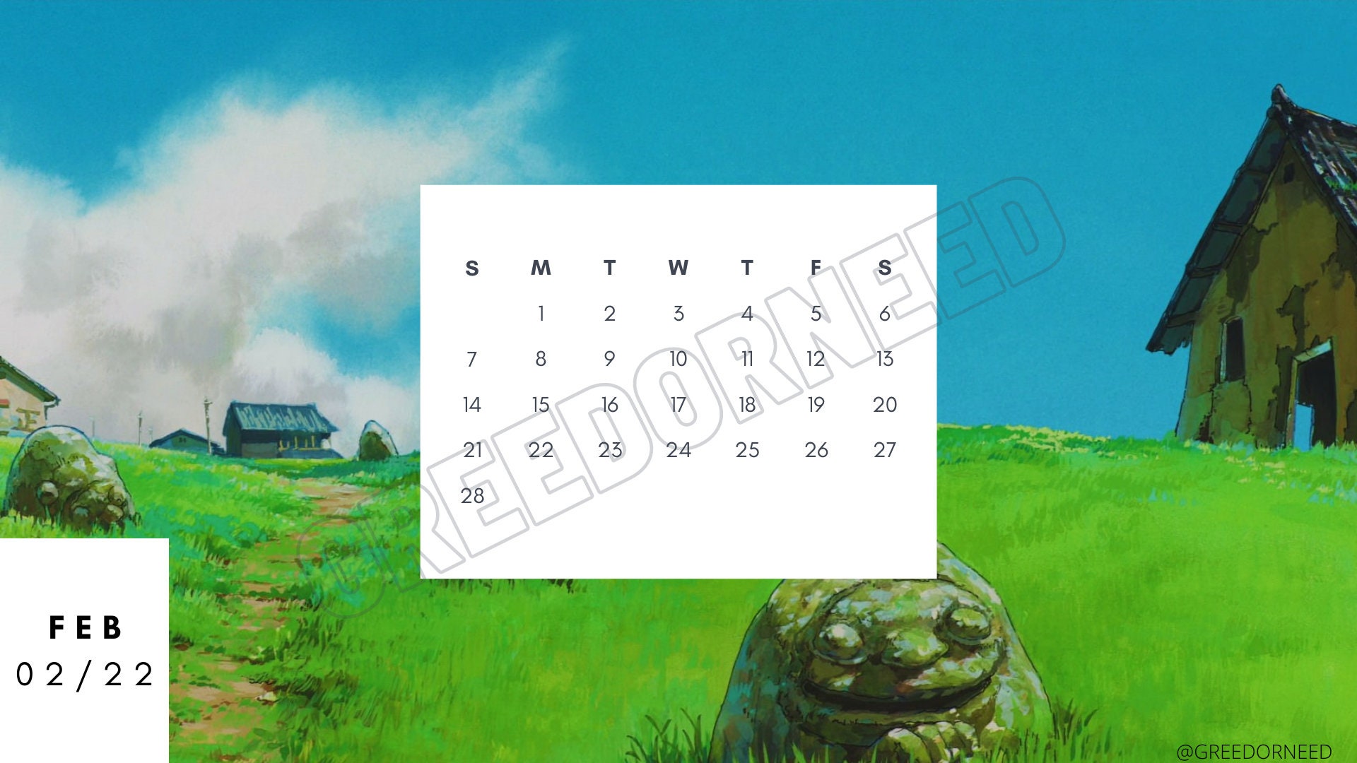 Studio Ghibli Calendar 2025 Fawne Jenifer