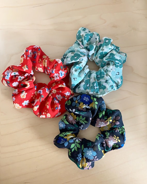 Floral Patterned Scrunchies Set House of Bellita main image 4