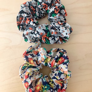 Scrunchie Set / Patrones de flores / Accesorios para el cabello