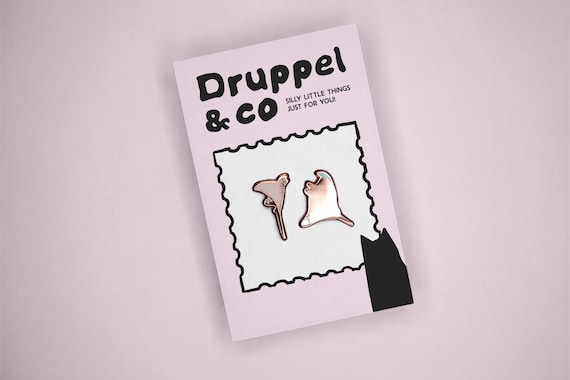 Ray Duo  Enamel Pin Set – Ocean Creature Copper Badges