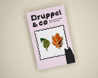 Leaf Enamel Pin: Gold Plated Woodland Nature Badge