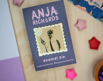 Tails in Sky Enamel Pin – Gold Plated Fantasy Badge - By Anjarichardsartuk