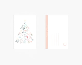 Christmas Tree! Christmas - Cute Postcard Print ~ Postcard Illustration - Postcard Gifts -  Stationery