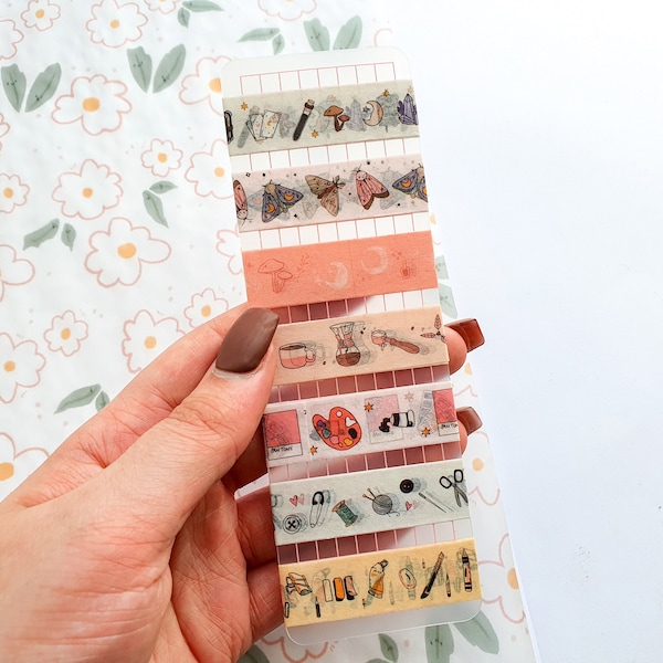 Washi Tape Sample Set - Planner Tape Samples - Cute Washi Tape - Decorative Tape - Bullet Journals - By Anjarichardsartuk
