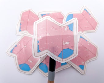 Map of Yorkshire Sticker - Yorkshire Sticker - Decoration - UK Gift