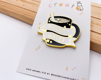 Paint Water Enamel Pin - Creative Enamel Pin - Painter Enamel Pin - Hard Enamel Pin Badge - Cute Enamel Pin - By Anjarichardsartuk