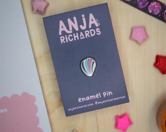 Shell Enamel Pin – Ocean Creature Badge – Cute Sea Gift - By Anjarichardsartuk
