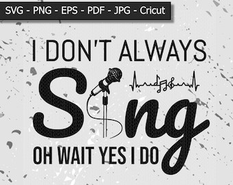 Singer Shirt SVG: Karaoke Design for Cricut (Digital File)