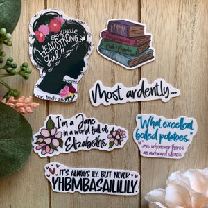 Pride and Prejudice Inspired Sticker